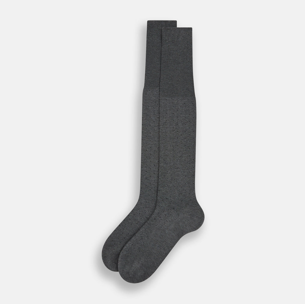 Steel/midnight Polka Dot Long Socks