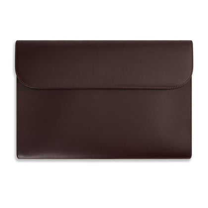 Burgundy Leather Snap-Fasten Pouch Image 4