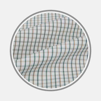 Green/Brown Tattersall Check Fabric