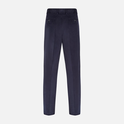 Navy Corduroy Edward Trousers Image 2