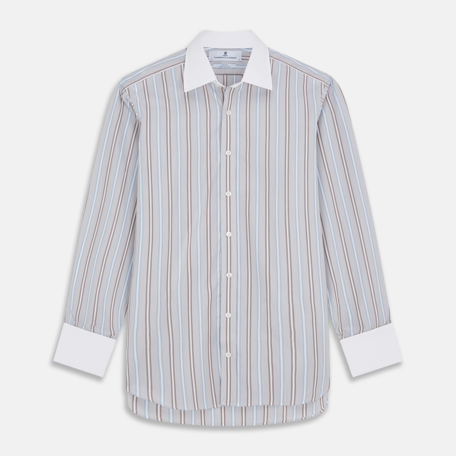 View 1 of product Beige Multi Stripe Cotton Regular Fit Penrose Shirt