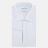View 4 of product Blue and White Micro Check Mayfair Shirt