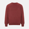 View 3 of product Burgundy Crew V-Neck Cashmere Jumper