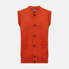 View 1 of product Red Orange Cashmere Sleeveless Cardigan