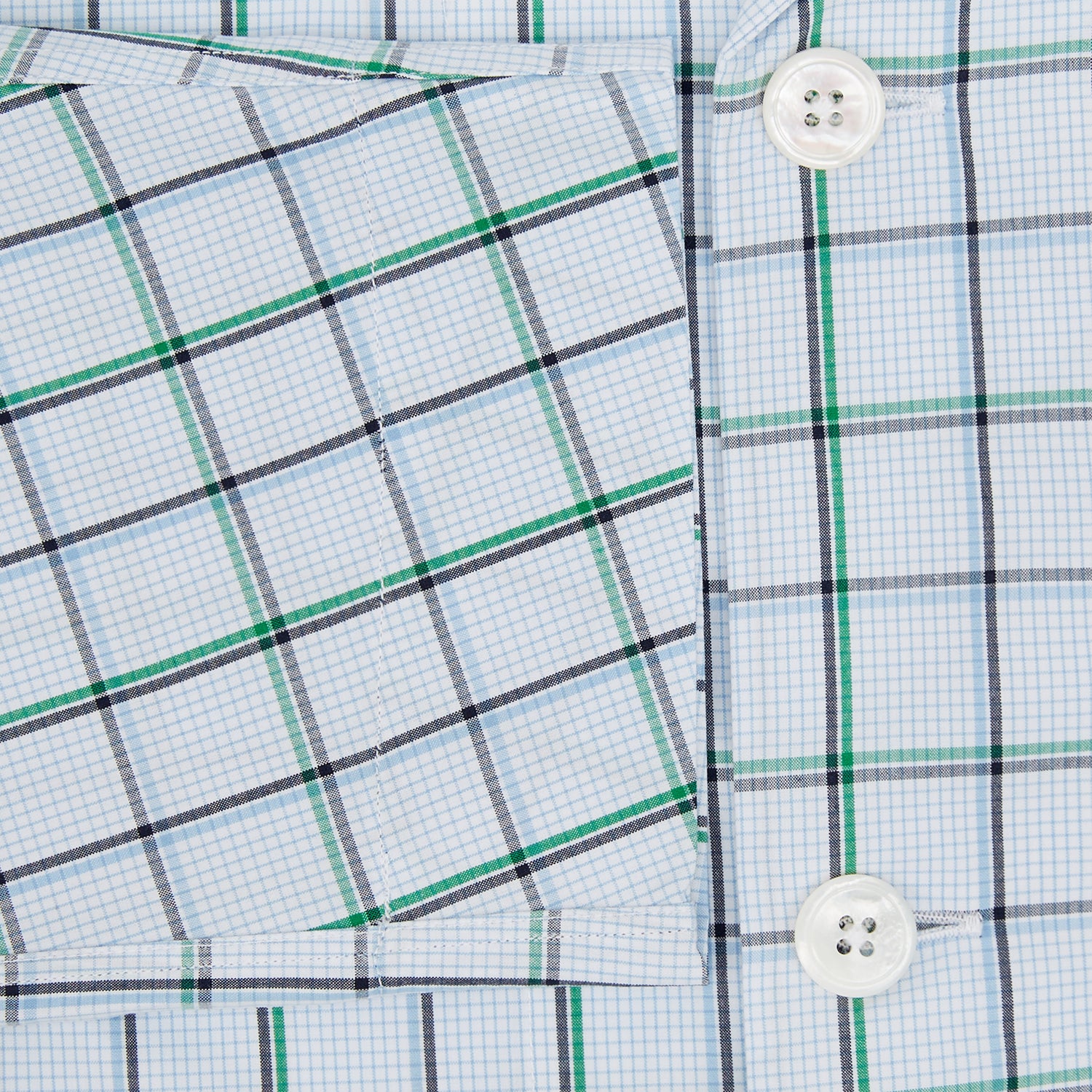View 4 of product Green and Blue Check Pyjama Shirt