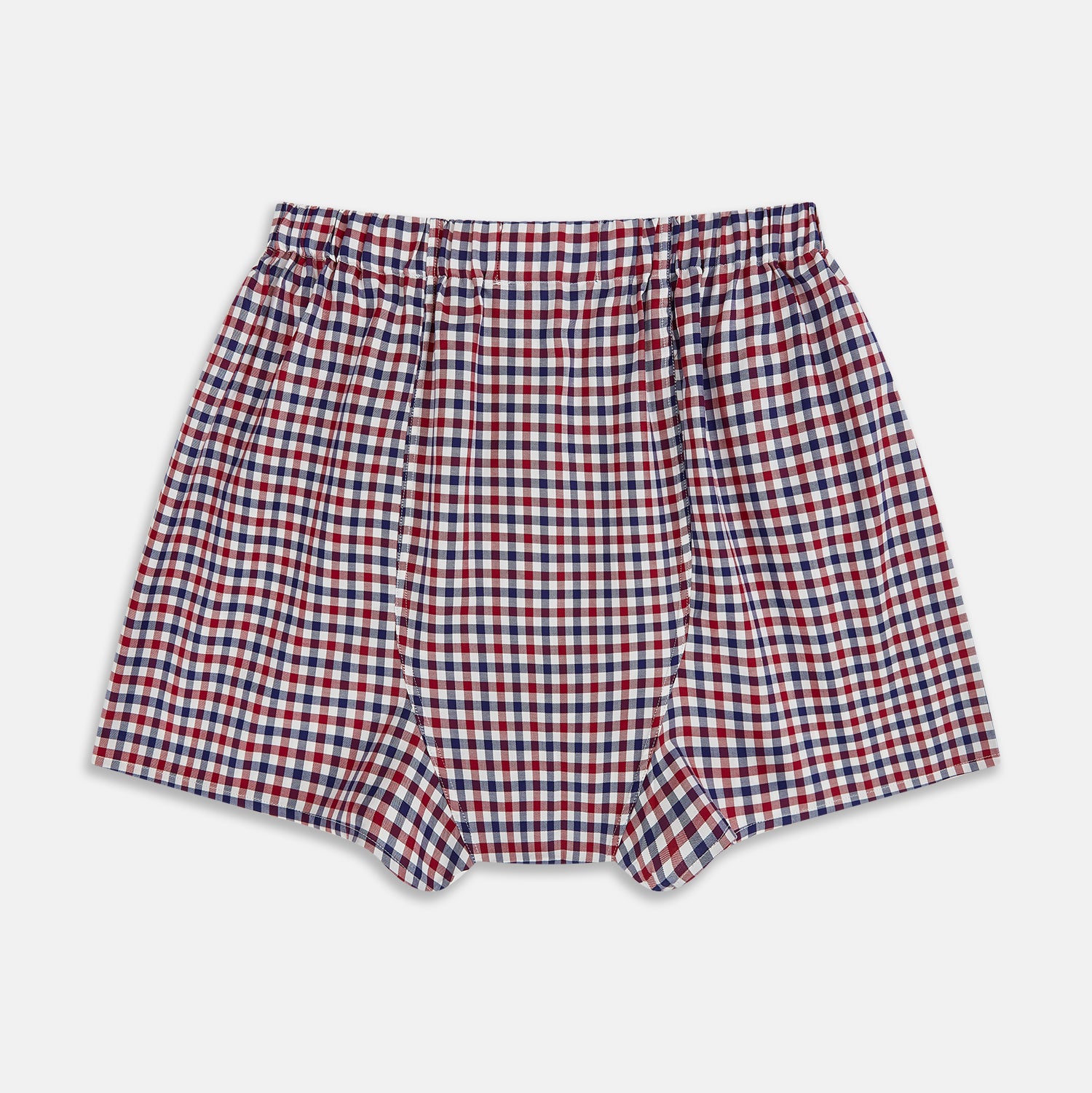 View 2 of product Burgundy Gingham Check Godfrey Boxer Shorts