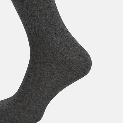 Dark Steel/Navy Polka Dot Mid-Length Socks Image 3