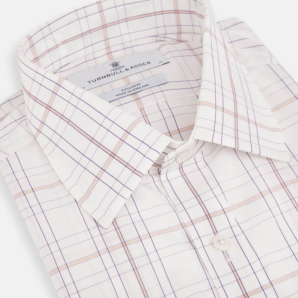 Purple and Rose Multi Check Mayfair Shirt