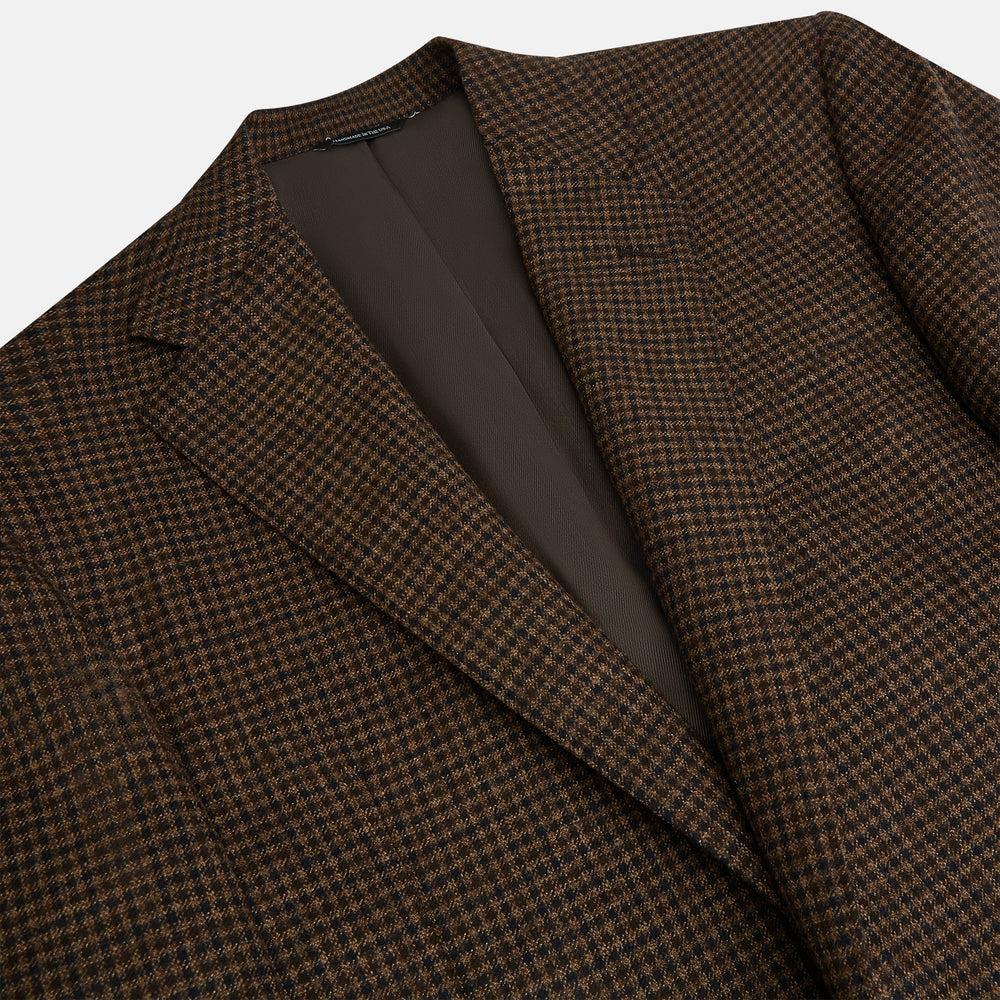 Brown Gingham Check Sports Jacket