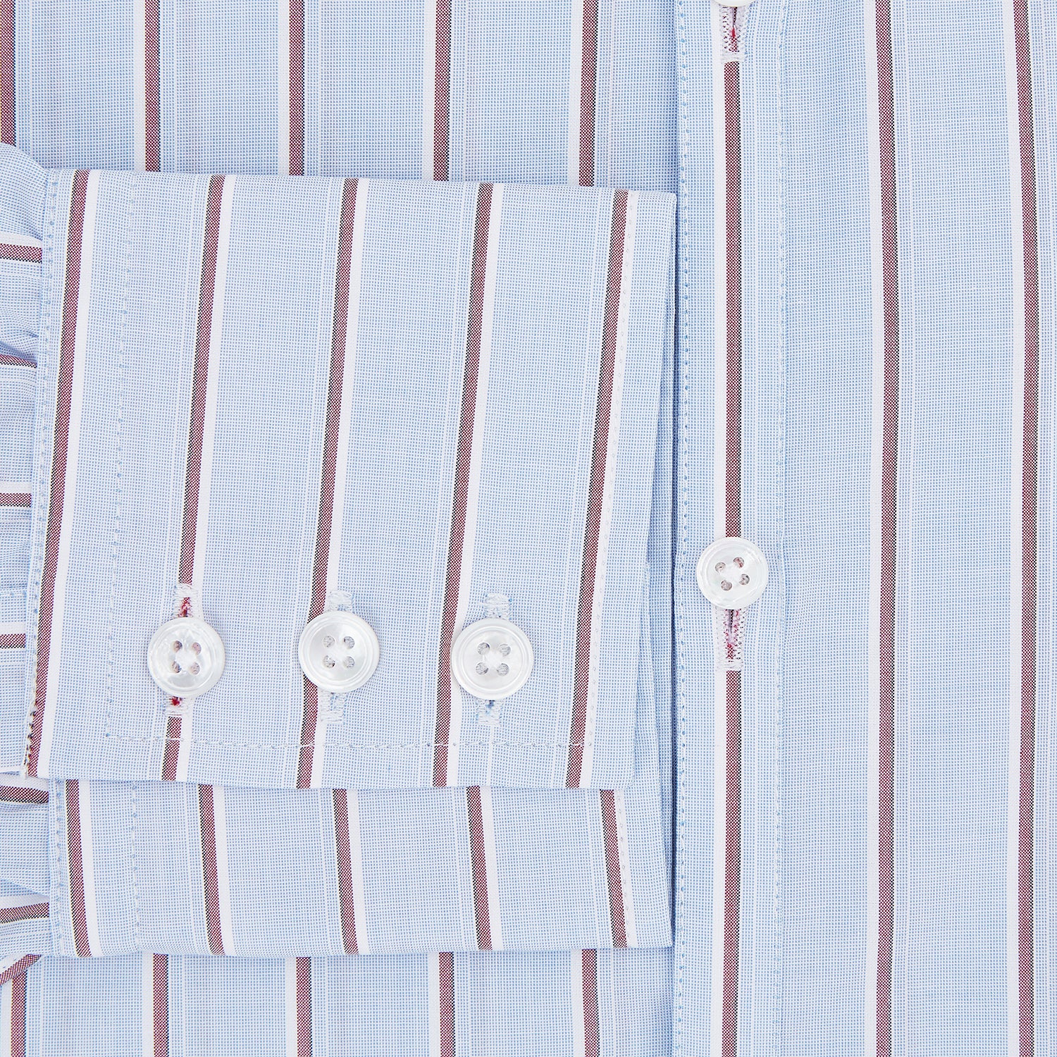 Image 4 of product Blue and Burgundy Multi-Stripe Westminster Shirt