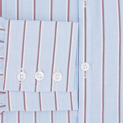 Blue and Burgundy Multi-Stripe Westminster Shirt Image 3