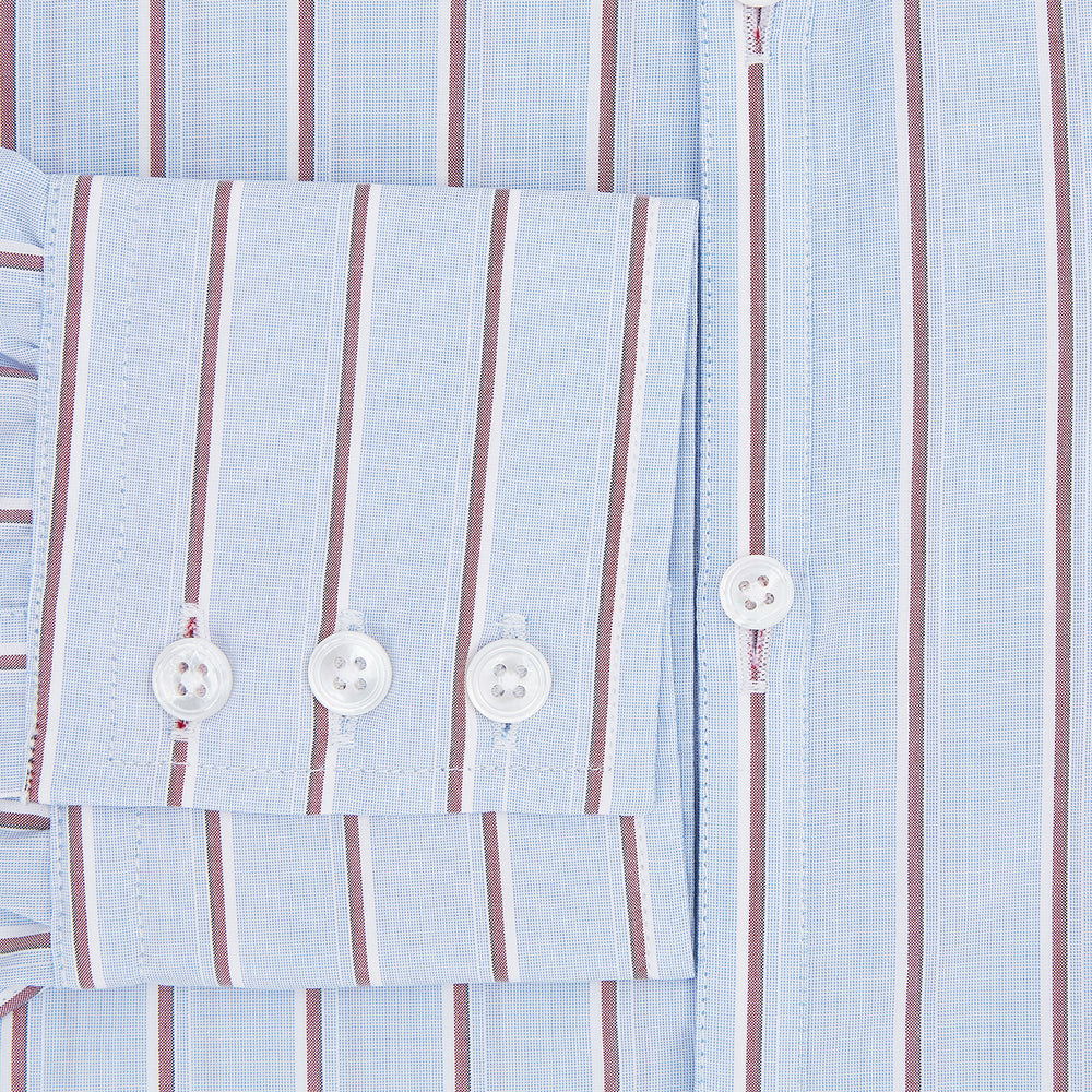 Blue and Burgundy Multi-Stripe Westminster Shirt