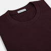 View 2 of product The Turnbull & Asser Burgundy Short-Sleeve T-shirt features a crew neckline and quality fabric, shown on a white background—ideal for versatile everyday wear.