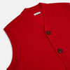 View 2 of product Red Fine Merino V-Neck Sleeveless Cardigan