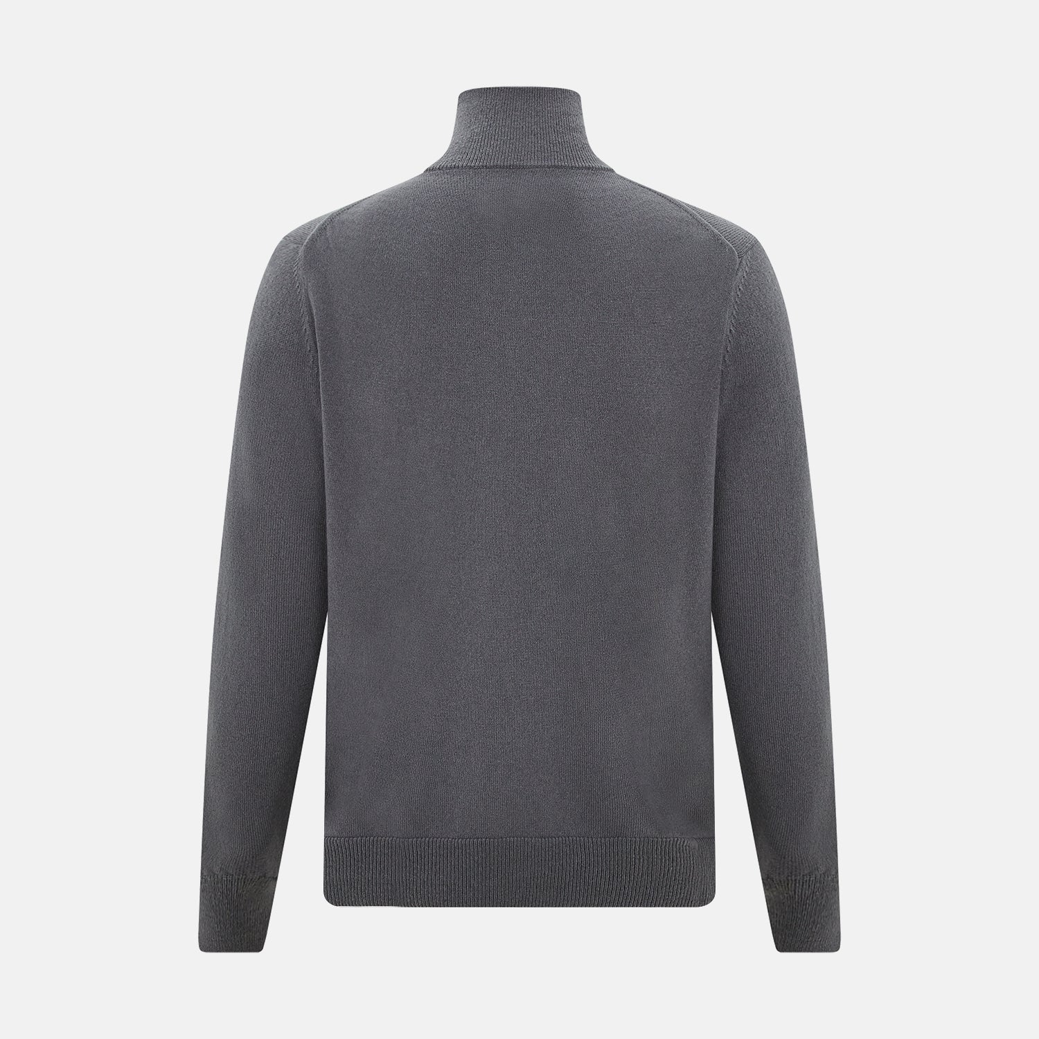 View 3 of product Grey Half-Zip Cashmere Jumper