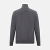 Grey Half-Zip Cashmere Jumper