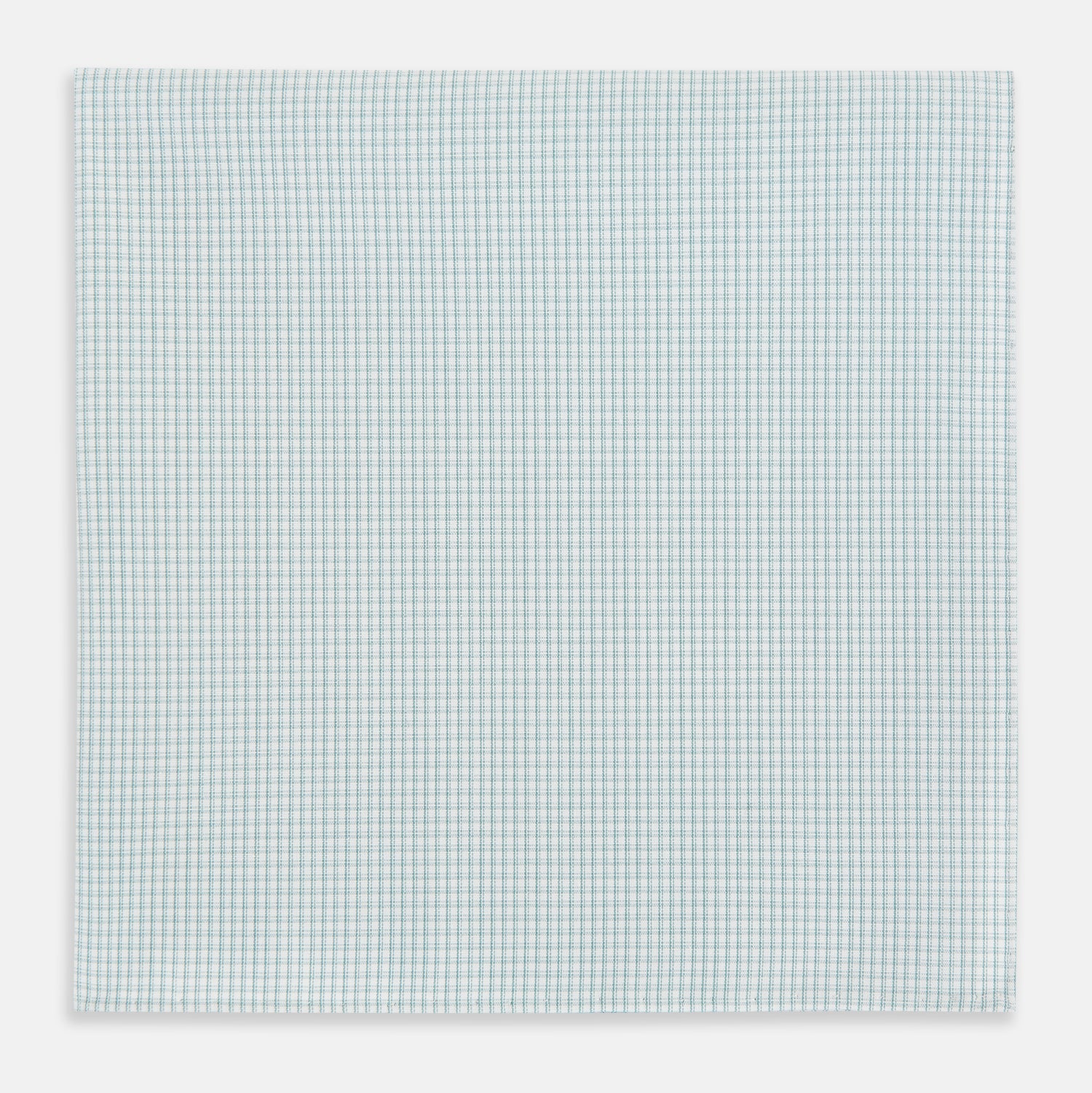 View 1 of product Sage Green Shadow Grid Check Hand-Rolled Handkerchief