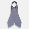 View 2 of product Navy and Light Blue Micro Dot Silk Cravat