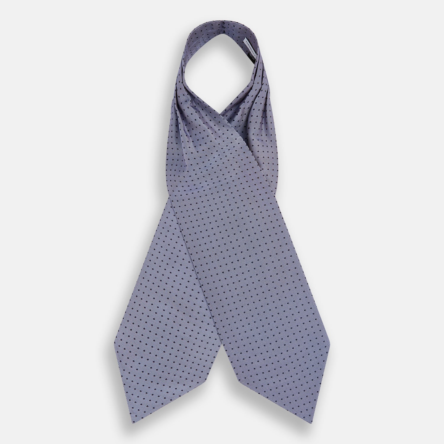 View 2 of product Navy and Light Blue Micro Dot Silk Cravat