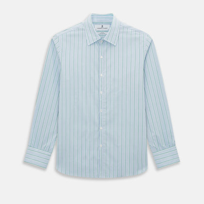 Blue and Green Multi-Stripe Westminster Shirt