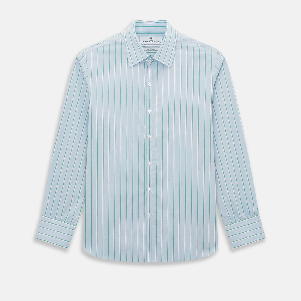 Blue and Green Multi-Stripe Westminster Shirt