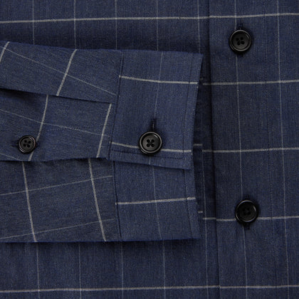 Royal Blue Check Hampstead Overshirt Image 3