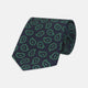 Navy and Green Petal Paisley Silk Tie