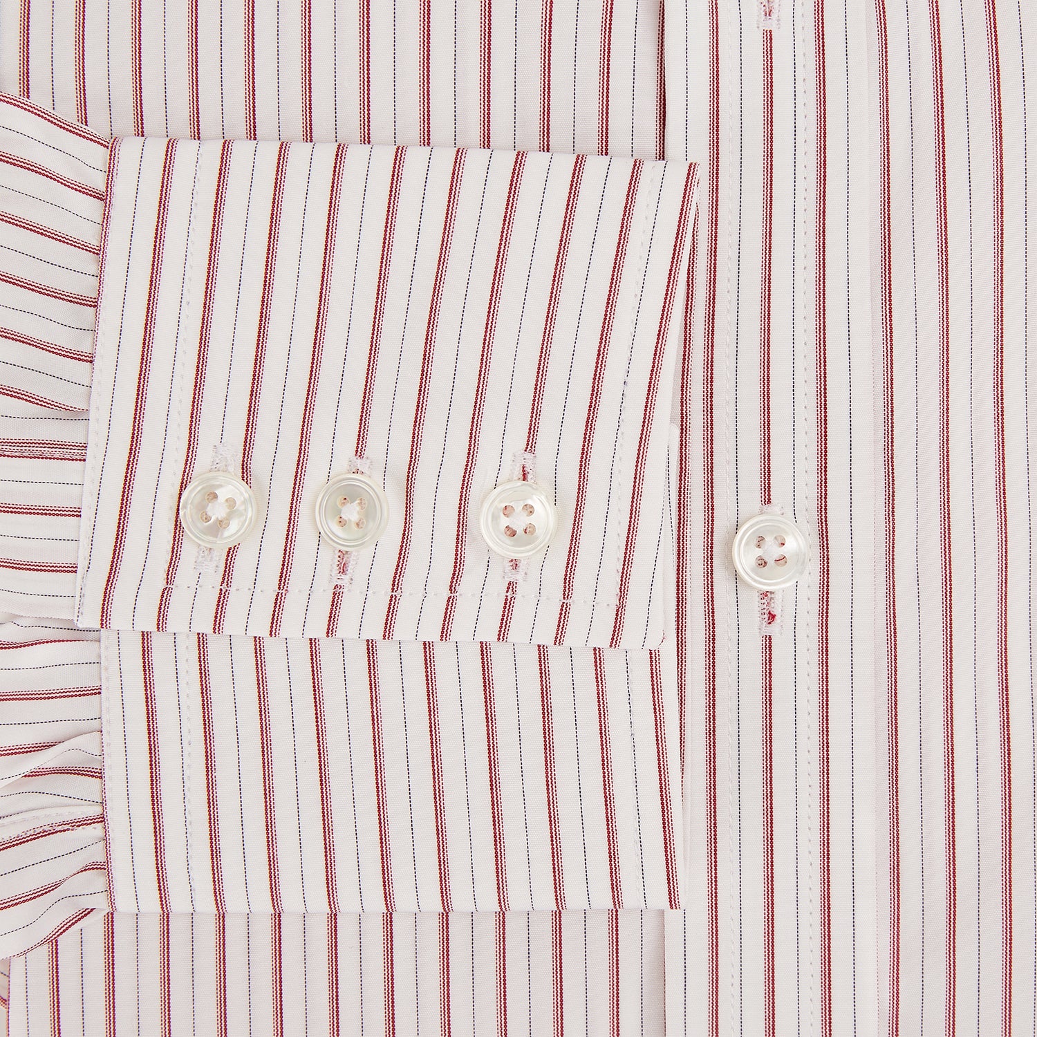 View 4 of product Red Multi Ticking Stripe Mayfair Shirt