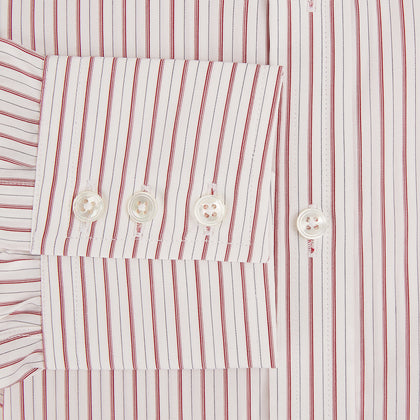 Red Multi Ticking Stripe Mayfair Shirt Image 3
