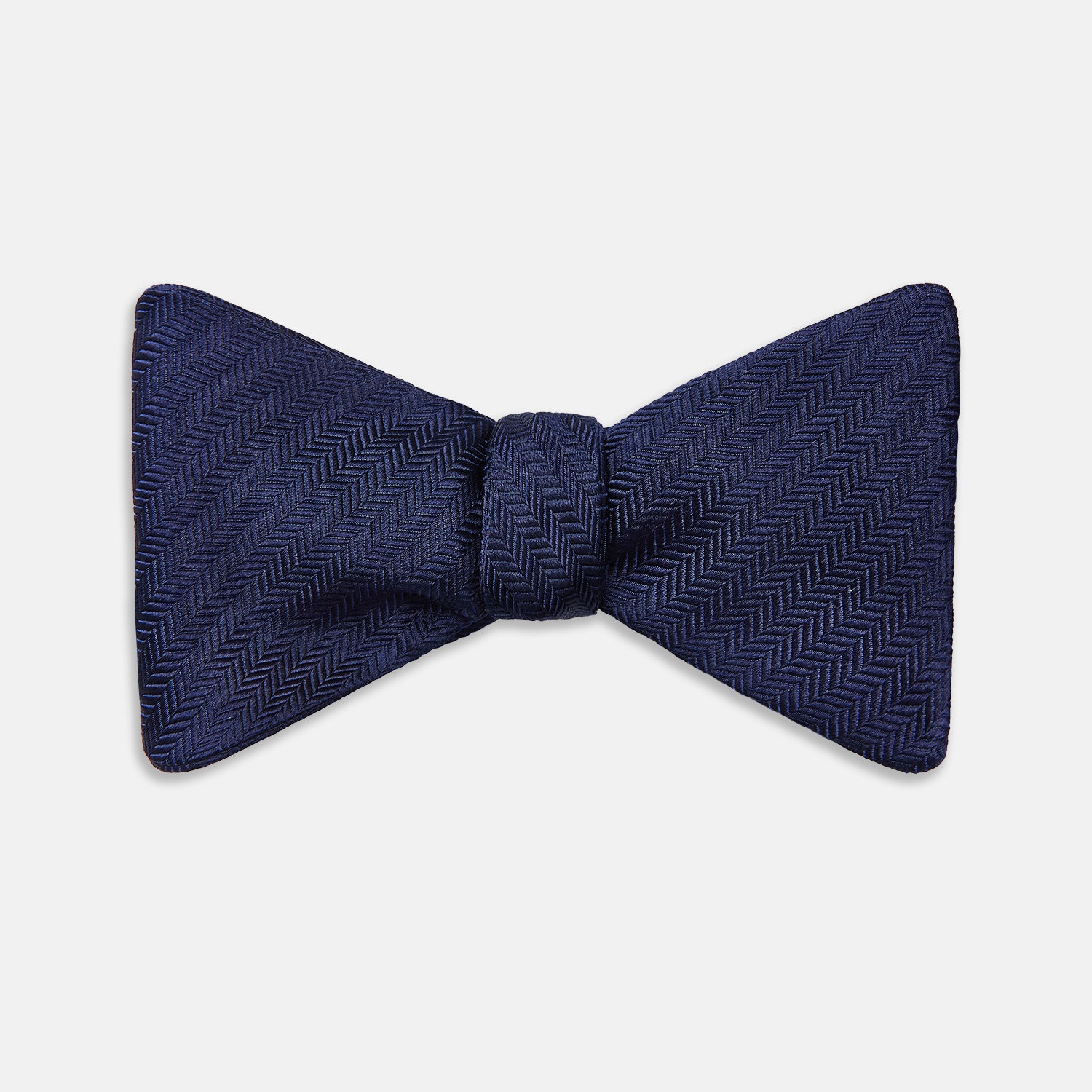 View 1 of product HERRINGBONE NAVY BOW TIE