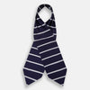 View 2 of product Silver Stripe and Navy Silk Cravat