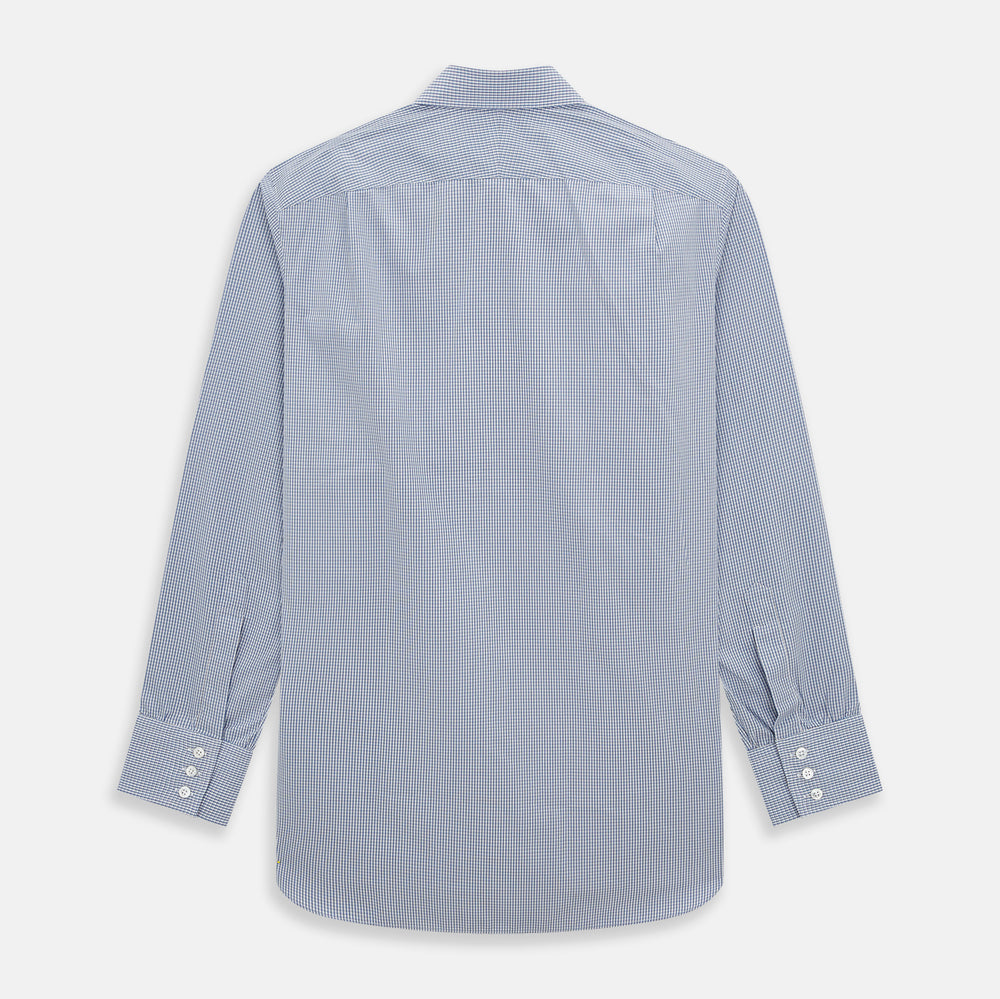 Pale Blue Micro Graph Check Mayfair Shirt