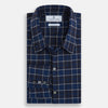 View 5 of product Navy and White Check Windsor Shirt