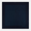 View 3 of product Navy and Blue Stripe Silk Pocket Square