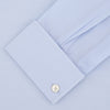 View 2 of product Tailored Fit Two-Fold 120 Light Blue Cotton Shirt with Kent Collar and Double Cuffs