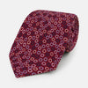 View 1 of product Pink and Navy Circle Burgundy Printed Silk Tie