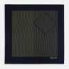 View 3 of product Navy and Gold Stripe Silk Pocket Square