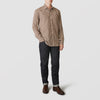 View 2 of product Brown Check Weekend Fit Shirt with Derby Collar and 1-Button Cuffs