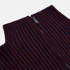 View 3 of product Burgundy Mullion Half Zip Rib Cashmere Jumper
