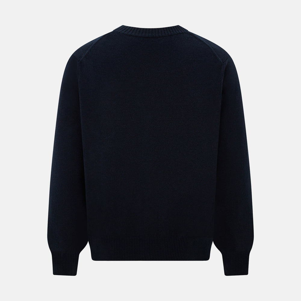 Navy V-Neck Cashmere Cardigan