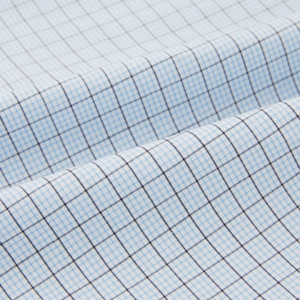 Blue Graph Check Pyjama Shirt Image 5