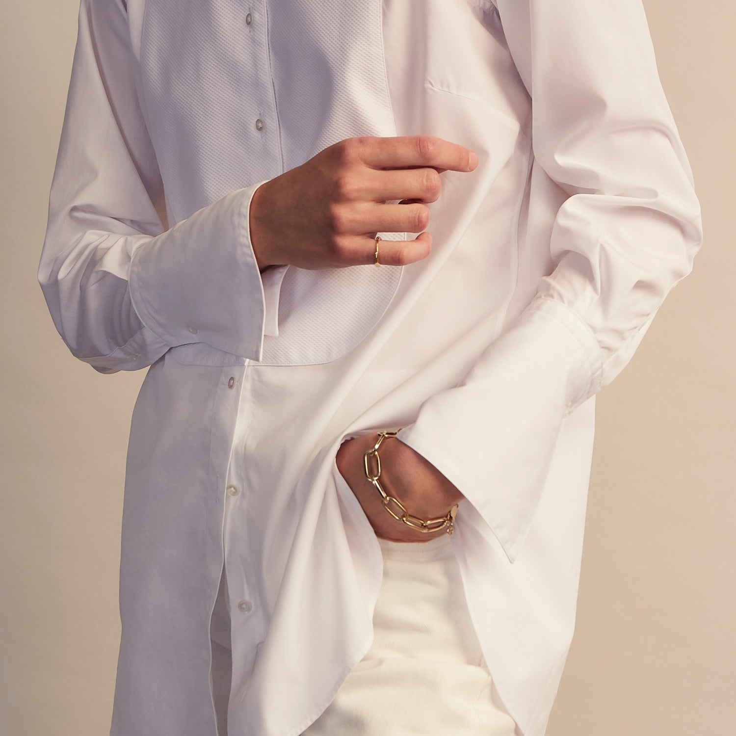 View 6 of product Turnbull and The Deck White Cotton Minimalist Shirt