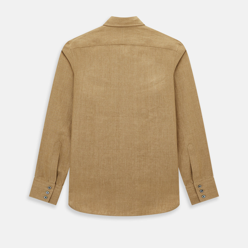 Camel Linen Windsor Shirt