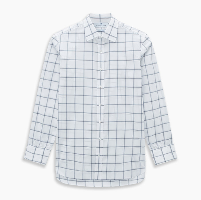 Grey Grid Check Mayfair Shirt Image 6