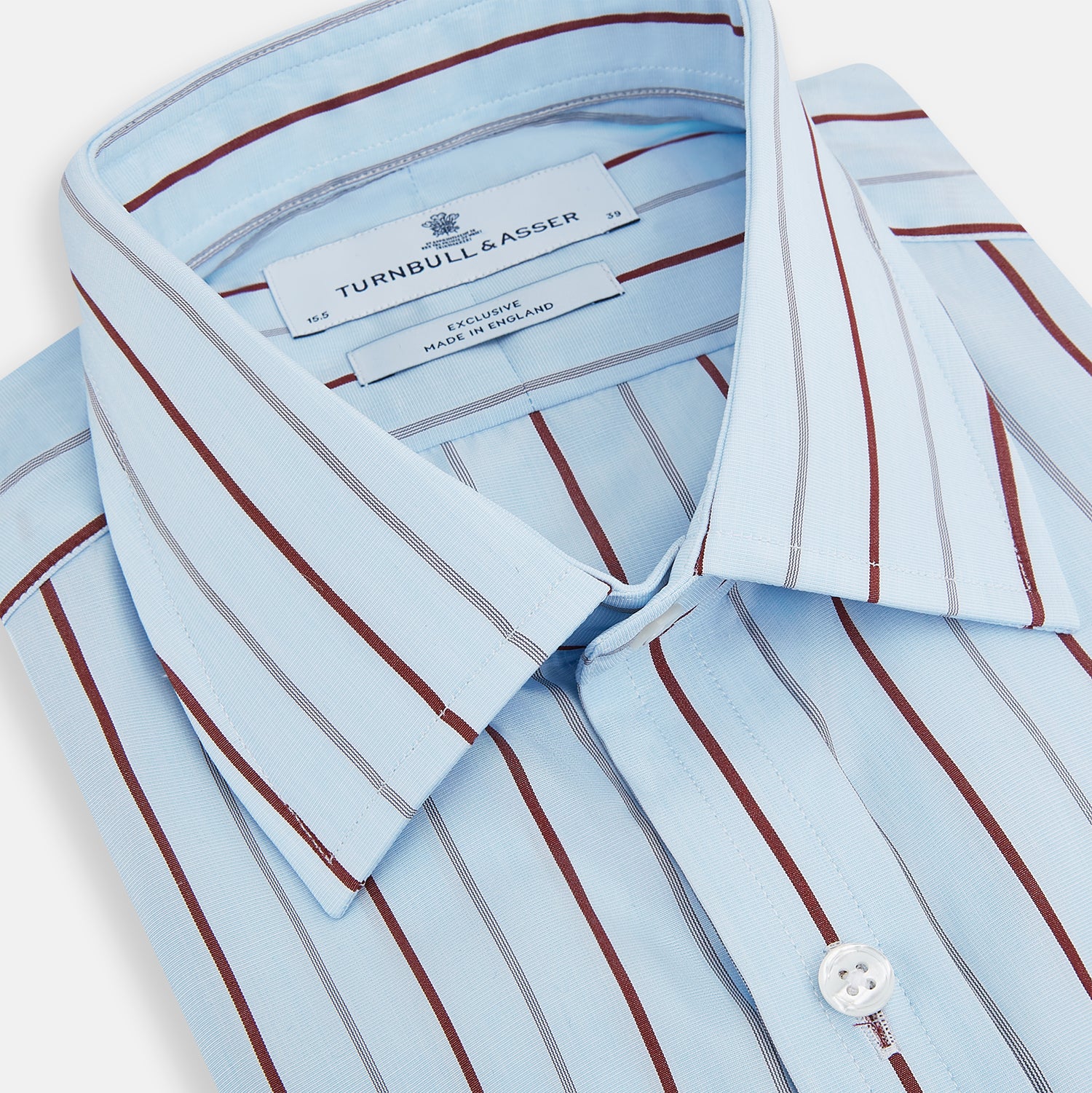 View 2 of product Burgundy Wide Pinstripe Mayfair Shirt