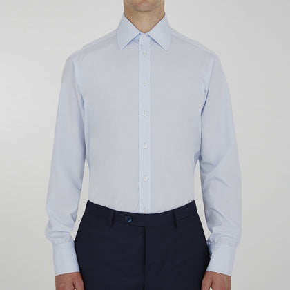 Two-Fold 120 Light Blue Shirt with T&A Collar and 3-Button Cuffs Image 4