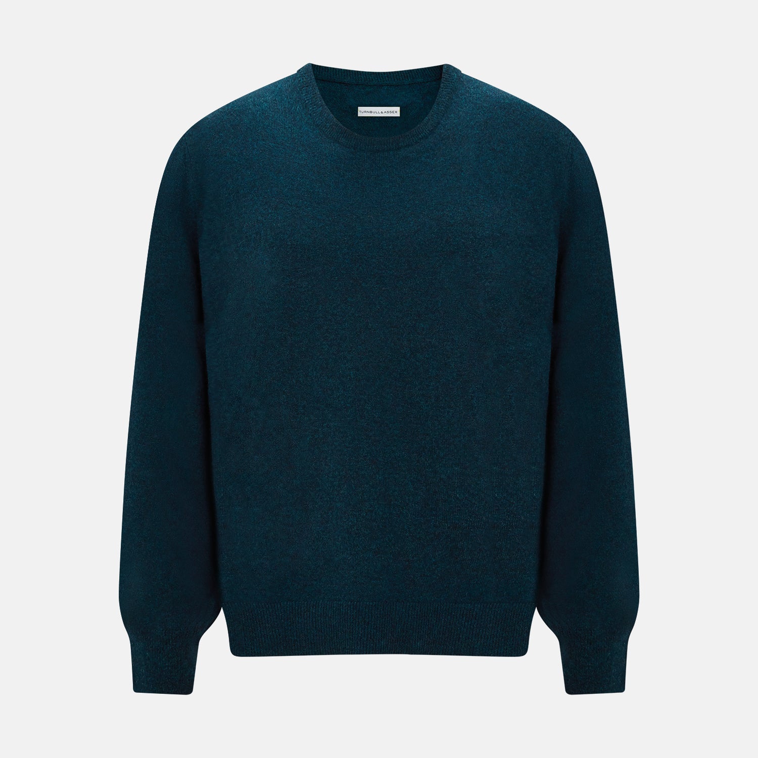 View 1 of product Dark Green Melange Cashmere Round Neck Jumper
