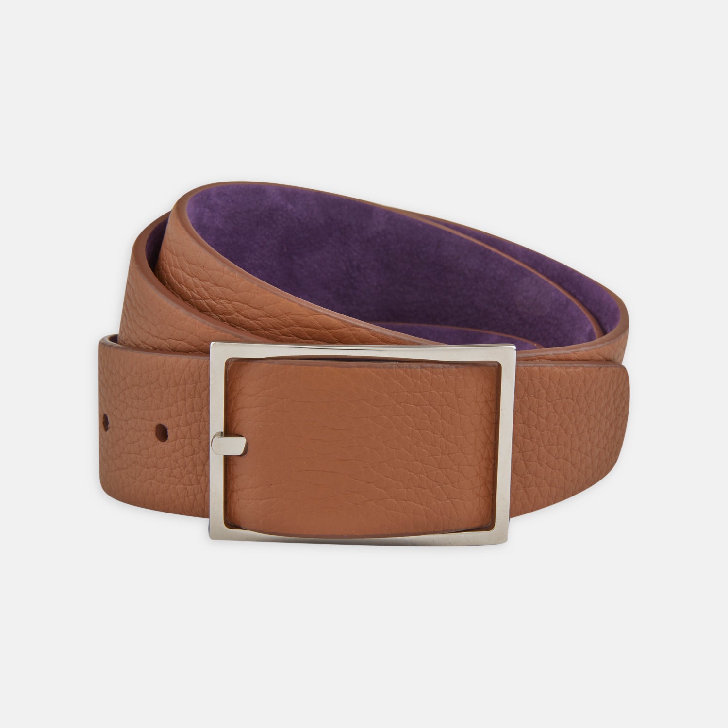 View 1 of product Lagun grained Nubuk Reversible Leather Belt