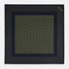 View 4 of product Navy and Yellow Dot Silk Pocket Square