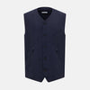 View 1 of product Navy Linen Twill Waistcoat
